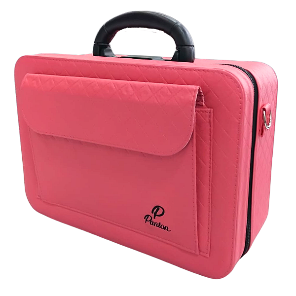 Maleta Médica Profissional Luxo C136 Sem Divisória Matelassê Pink - Panton