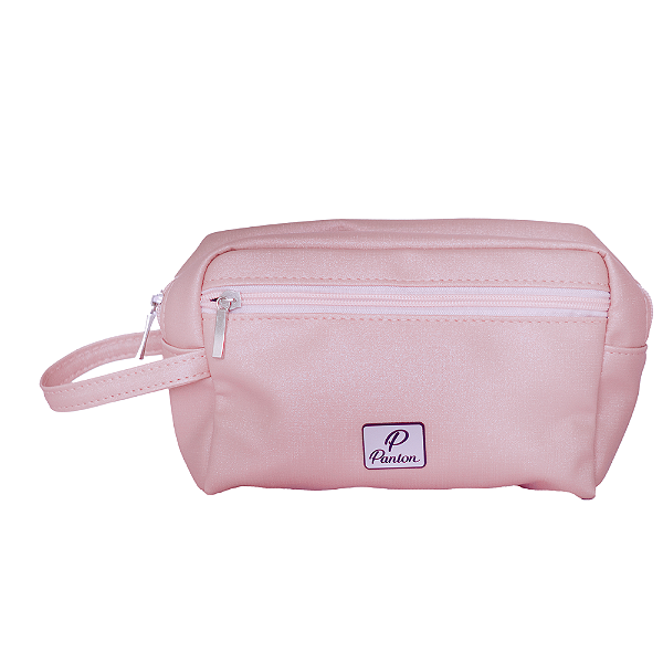 Necessaire Organizadora Com Duas Divisórias Sintético Dune Rosa - Panton