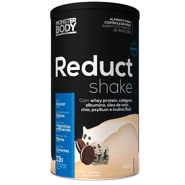 Reduct Shake Cookies And Cream 400g - Monster Body - Supraervas