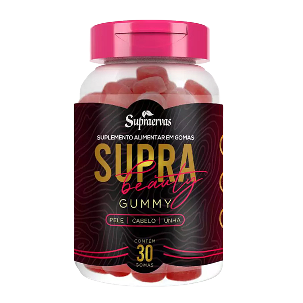 Supra Beauty Gummy - Cabelo, Pele e Unha - 30 gomas - Supraervas