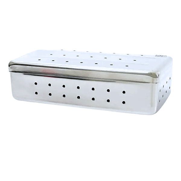 Estojo Inox Perfurado Millenium 20x10x05cm  - Fava
