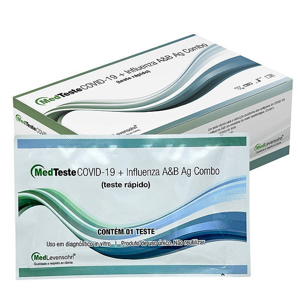 MedTeste Covid-19 + Influenza H1N1 Ag Combo Caixa C/25 - MedLevensohn