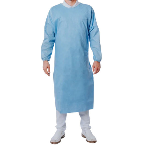 Avental Cirúrgico Azul 40g SMS Estéril Manga Longa 1,50m x 1,20m  - Spk
