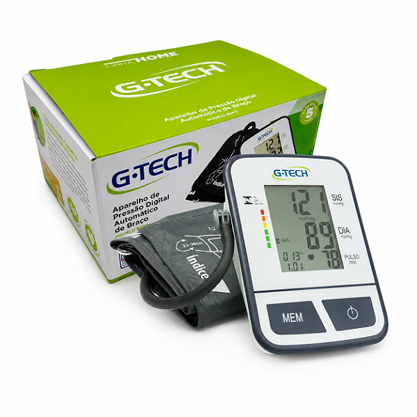 Aparelho de Pressão Digital Automático de Braço G-Tech BSP11 com 120 Memórias