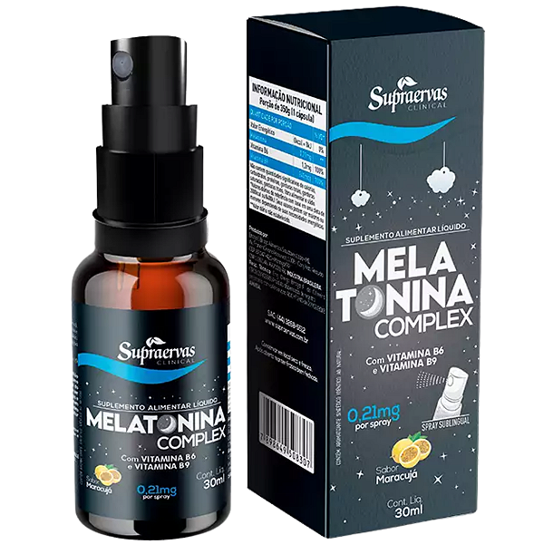 Melatonina Complex 30ml  Maracujá - Supraervas