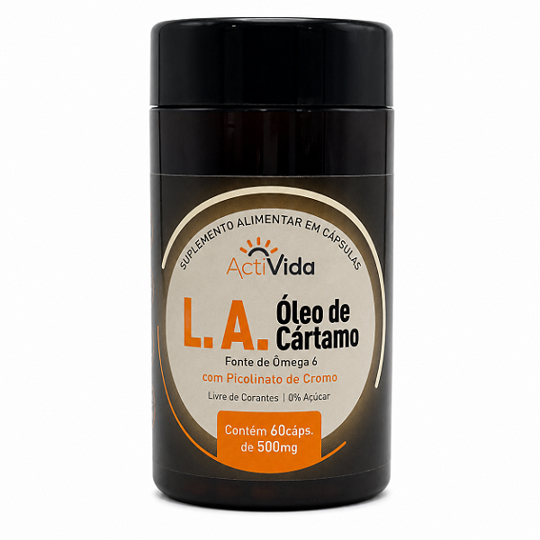 L.A. �leo de C�rtamo com Picolinato de Cromo 60 C�psulas