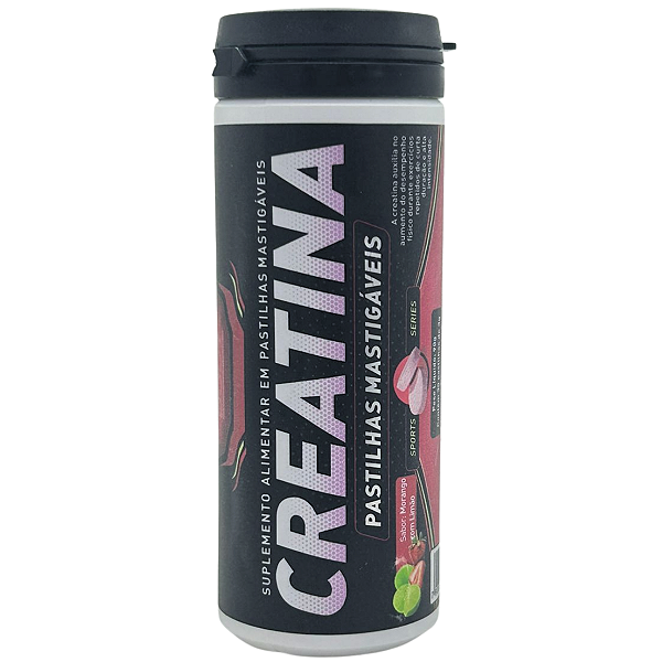 Creatina em Pastilha Mastigável Morango com Limão - 30 Un - Monster Body - Supraervas
