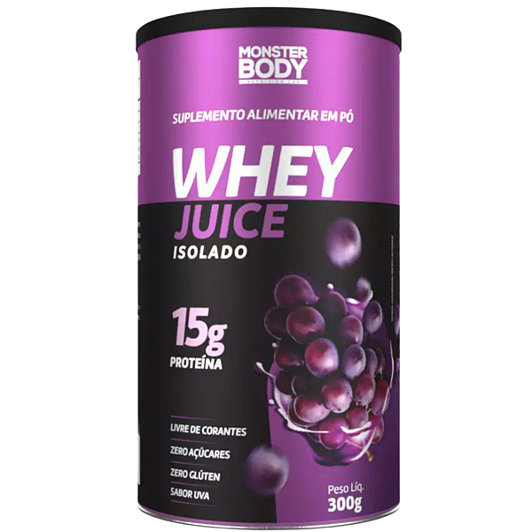Whey Juice Isolado Uva 300g - Monster Body - Supraervas