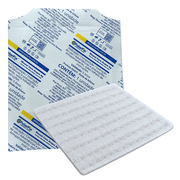 Wound Care Acqua Ag Hidrofibra Com Prata 10cm x 10cm - Unidade - Polarfix