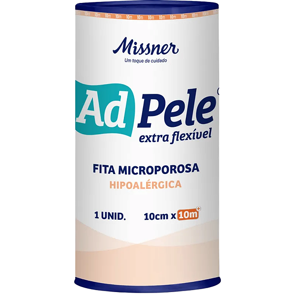 Fita Microporosa Extra Flexível 10cm x 10m - Ad Pele - Missner