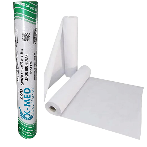 Lençol Hospitalar Eco X-Med 70cm x 40m - Flexpell