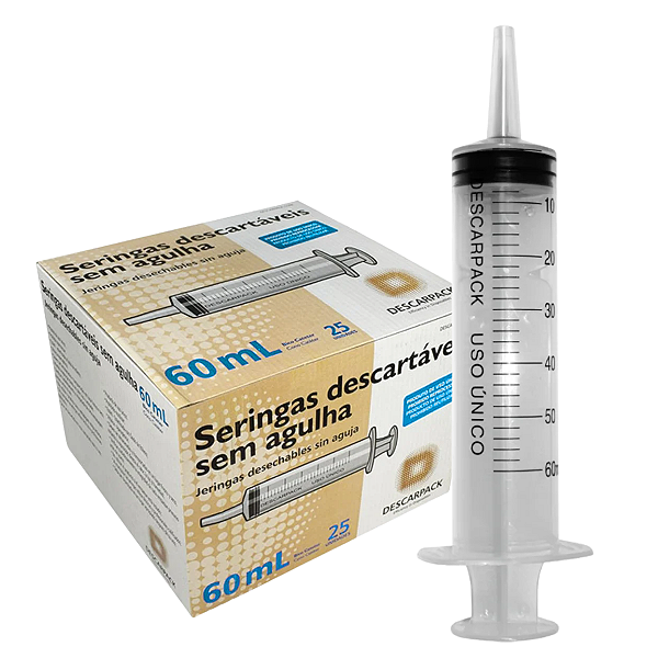 Seringa Descartável Sem Agulha Bico Cateter - Descarpack