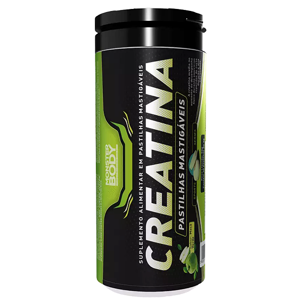 Creatina em Pastilha Mastigável Maçã Verde - 30 Un - Monster Body - Supraervas