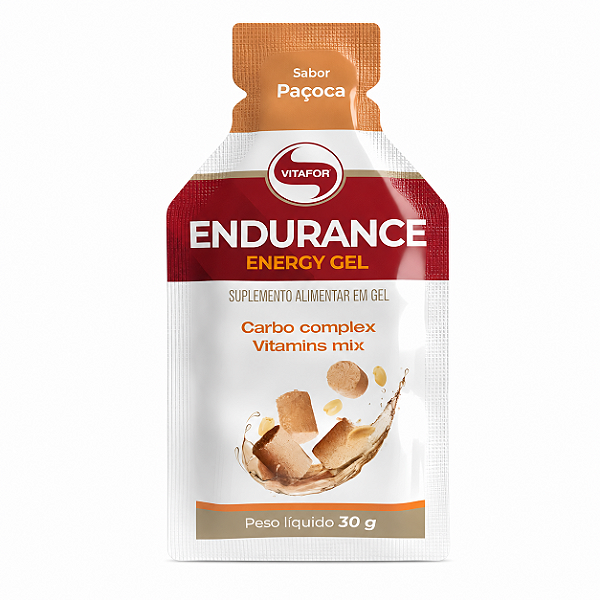 Gel Pré-Treino Endurance Energy Gel Vitafor Paçoca 30g