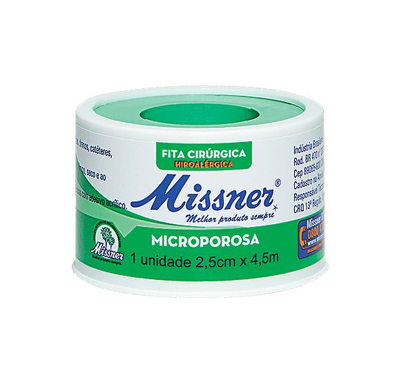 Fita Micropore 2,5cm x 4,5m - Missner