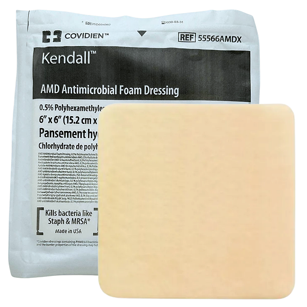 Cobertura de Espuma Antimicrobiana Amd Kendall 15cm x 15cm - Unidade - Covidien