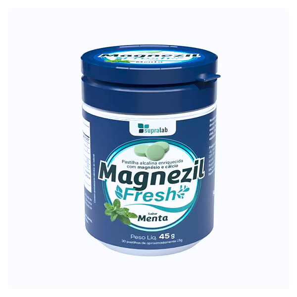 Magnezil Fresh Sabor Menta 30 Pastilhas – SupraErvas