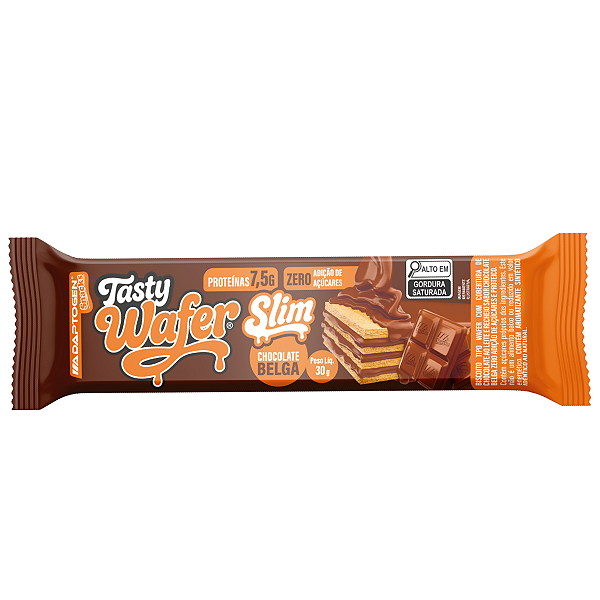 Tasty Wafer Chocolate Belga 30 g – Unidade - Adaptogen