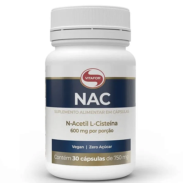 NAC Acetilcisteína 750 mg 30 Cápsulas – Vitafor