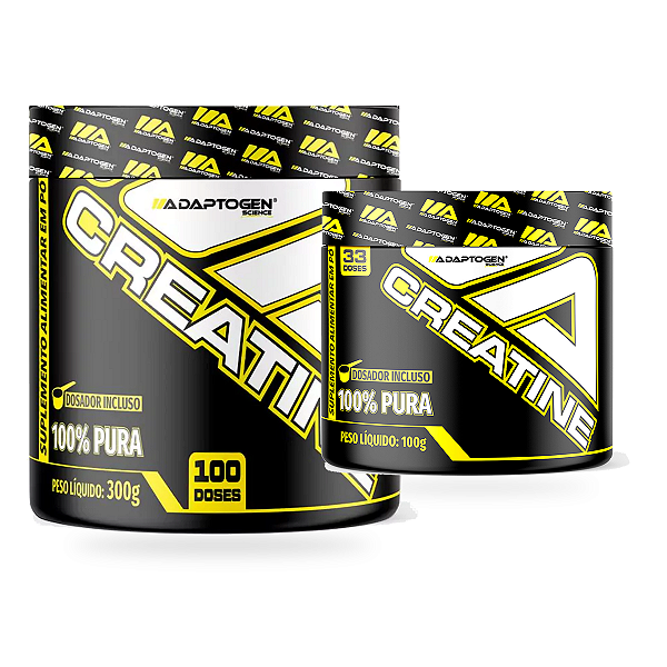 Creatina Monohidratada 100% Pura Adaptogen Science 100g e 300g
