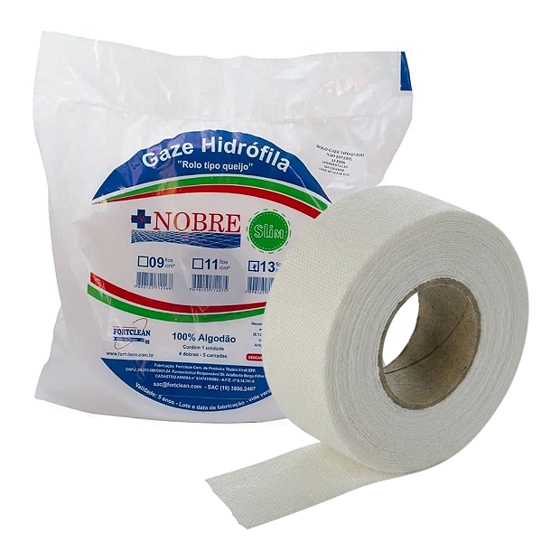 Compressa de Gaze Tipo Queijo 91 mm x 91 m 13 Fios Slim – Nobre