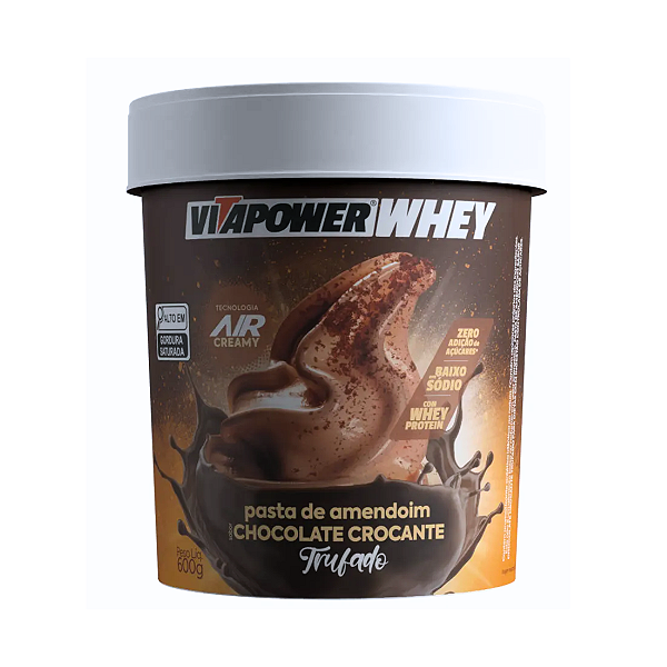 Pasta de Amendoim Chocolate Crocante 600g - Vitafor