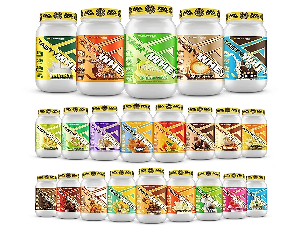 Whey Protein Tasty Whey 3W Adaptogen 900g Vários Sabores