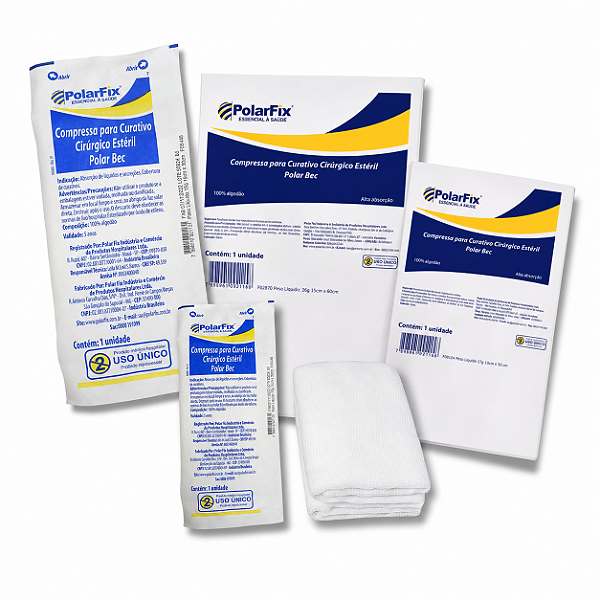 Compressa de Gaze Algodonada Estéril Polarfix