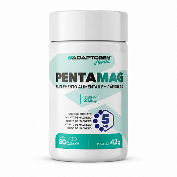 Magnésio Pentamag Adaptogen Health — 60 Cápsulas