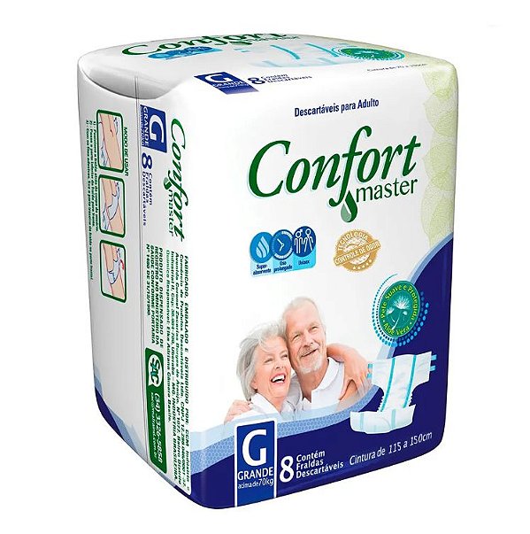 Fralda Geriátrica Confort Master (8UN) - Tamanho G