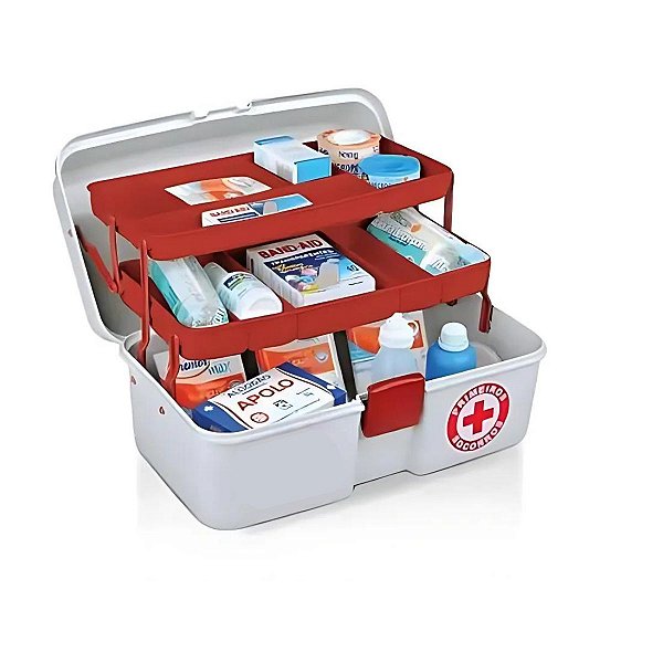 Maleta Primeiros Socorros Cinza - Arqplast