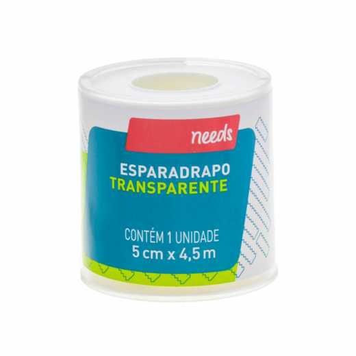 Esparadrapo Fita Transparente 5cm x 4,5m - Needs