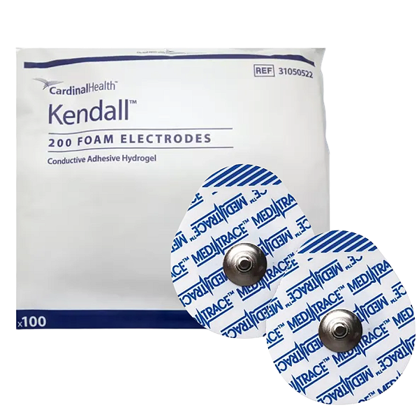 Eletrodo Foam Adesivo Descartável Adulto Kendall Meditrace - Pacote com 100 - Cardinal Health