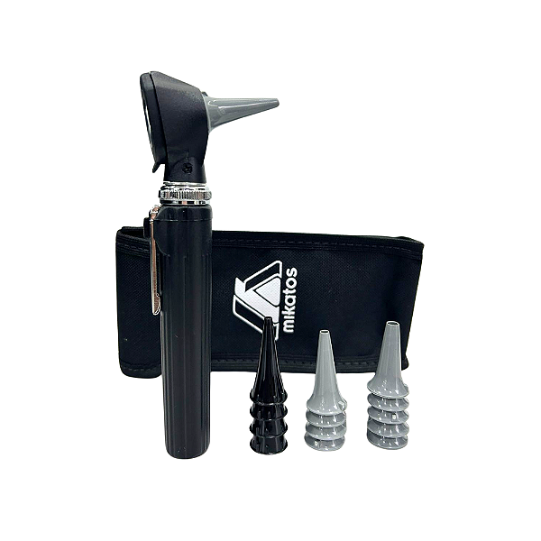 Otoscópio Mini Preto Led - Mikatos