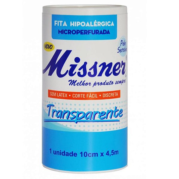 Esparadrapo Fita Transparente 10cm x 4,5m - Missner