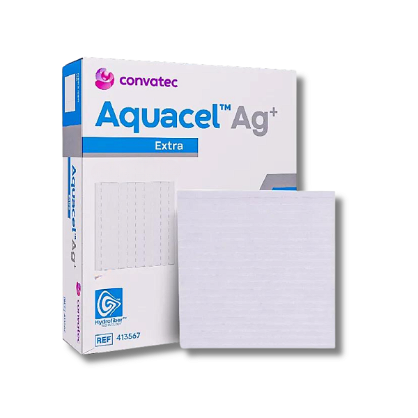 Curativo Aquacel AG+ Extra Hidrofibra Com Prata - Convatec - 1 Unidade
