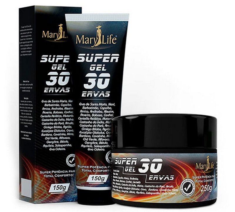 Gel Massageador Super Gel 30 Ervas - Mary Life