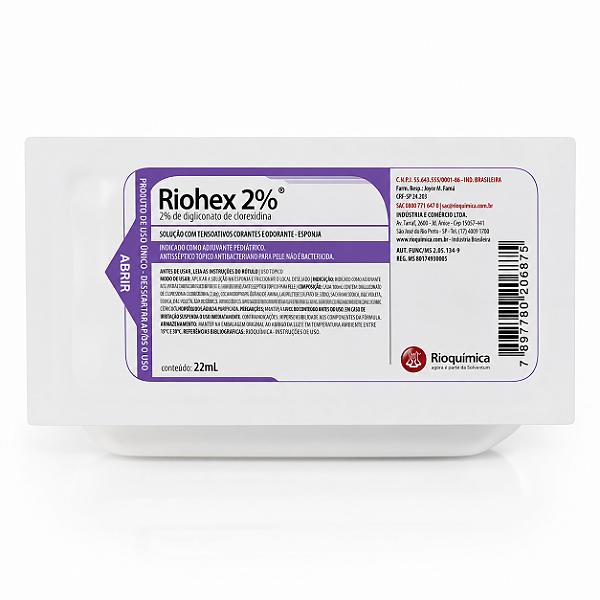 Escova para Assepsia com Clorexidina 2% Rioquímica