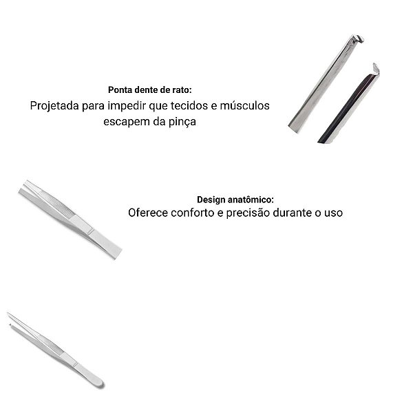 Pinça Anatômica Dente de Rato - ABC - Produtos Médicos e Hospitalares ...
