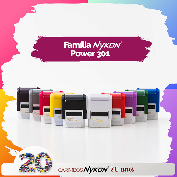 NYKON 301  (1.0 cm x 2,7 cm) -  (Sem personalização)  - Tradicional - Cores