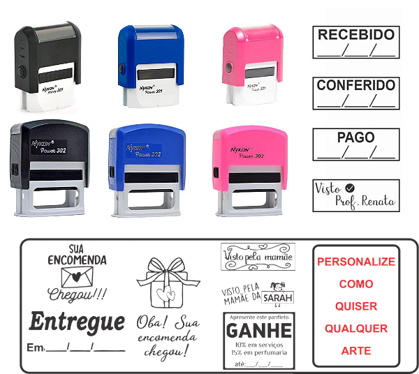CARIMBO PERSONALIZADO NYKON 301 OU NYKON 302