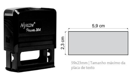 NYKON 304 - Preto 23 x 59 mm (SEM PERSONALIZAÇÃO)