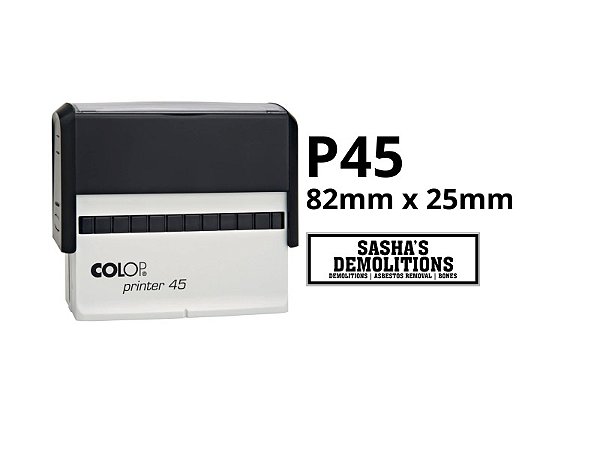 COLOP P45 LONGO Preto 25 x 82 mm (SEM PERSONALIZAÇÃO)
