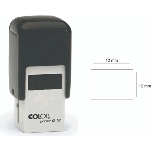 COLOP Q12 QUADRADO Preto 12 x 12 mm (SEM PERSONALIZAÇÃO)