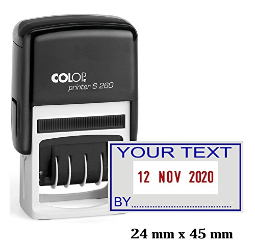 COLOP S260/P DATADOR RETANGULAR Preto 24 X 45 mm (SEM PERSONALIZAÇÃO)