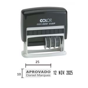 COLOP S120/P FAMILIA MINI Preto - mm (SEM PERSONALIZAÇÃO)