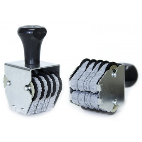 DATAKANJI DATADOR DUPLO SOBREPOSTO (VAL / FAB) 3mm - Carimbo Fabricação e Validade do Produto