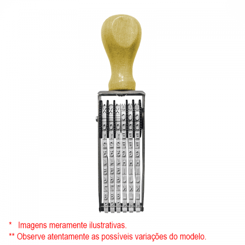 DATAKANJI Alfanumerico 4mm A/Z   06 digitos mm (SEM PERSONALIZAÇÃO)