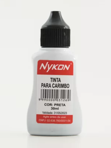 Tinta Comum NYKON 30 ML PRETO  BASE ÁGUA