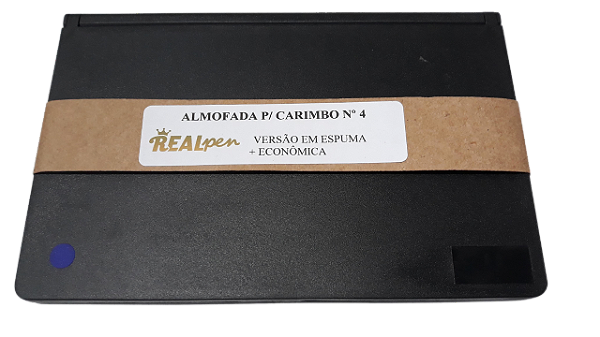 ALMOFADA REAL PEN Nº 4 ALMOFADA CARIMBO DE MADEIRA  90 x 165 mm (SEM PERSONALIZAÇÃO)